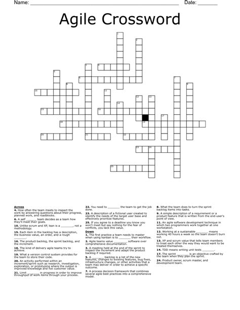 Agile and flexible crossword. Things To Know About Agile and flexible crossword. 
